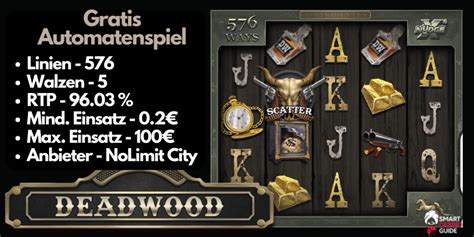 Deadwood Slot spielen Spielbeschreibung, Tipps & Casinos.